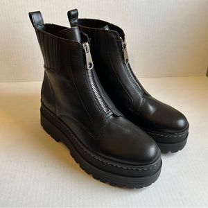 NWOT Marc Fisher Platform Leather Combat Boots SZ 8